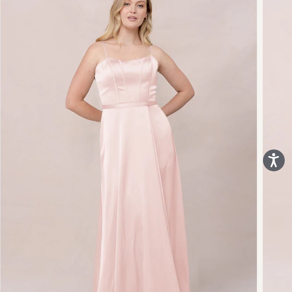 Revelry Blush Satin Wedding Dress